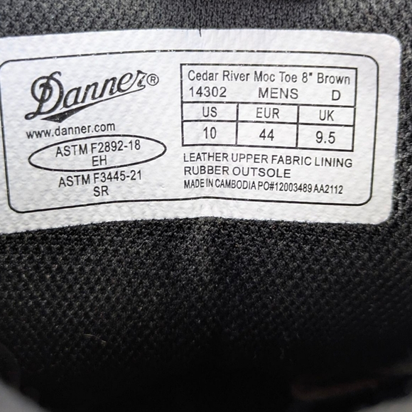 Danner Cedar River 14302 Moc Toe 8" Boots GUC Size 10/44     S3874 - Picture 10 of 12